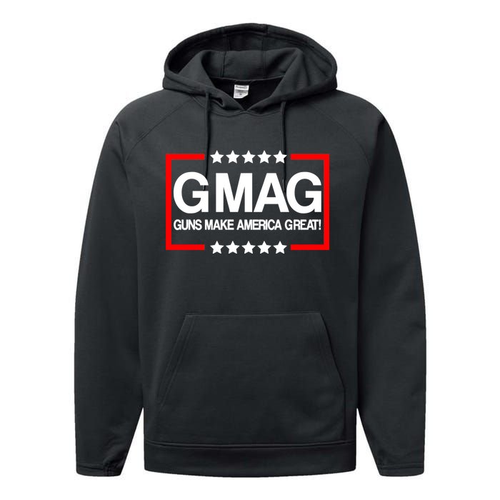 Guns Make America Great Performance Fleece Hoodie