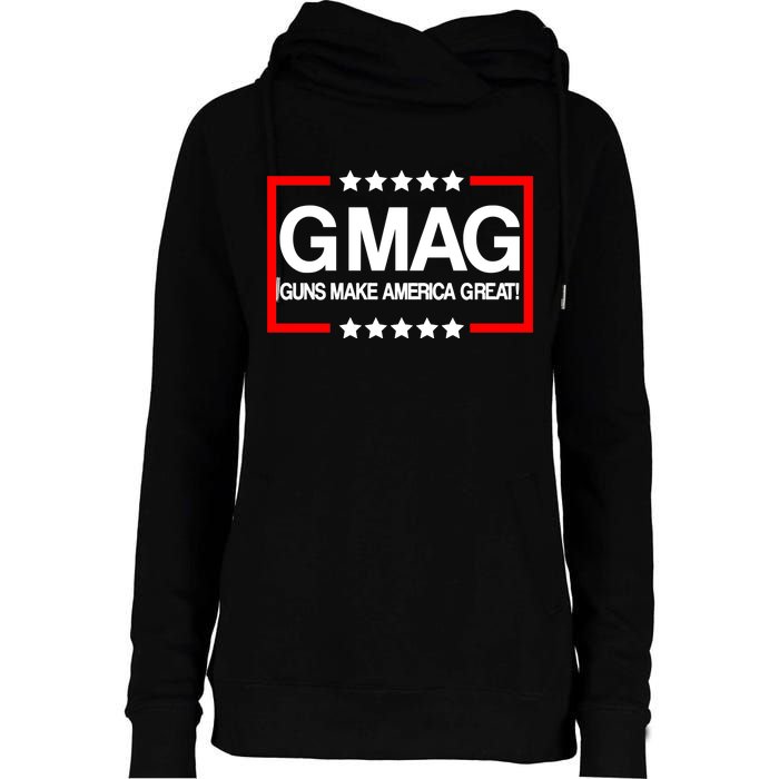 Guns Make America Great Womens Funnel Neck Pullover Hood