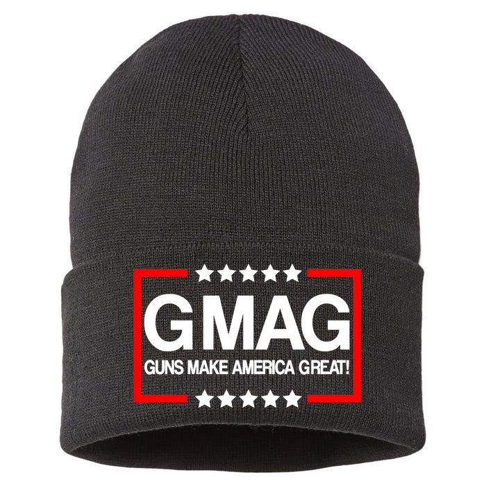 Guns Make America Great Sustainable Knit Beanie