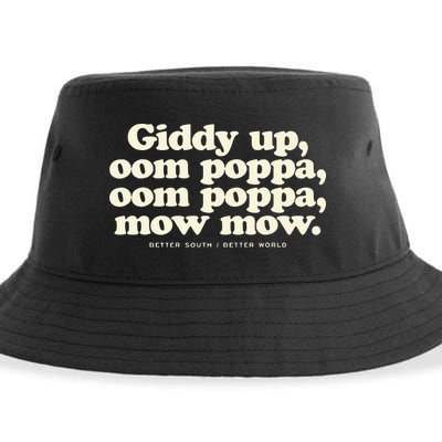 Giddy Up Oom Poppa Omm Poppa Mow Mow Better South Better Sustainable Bucket Hat