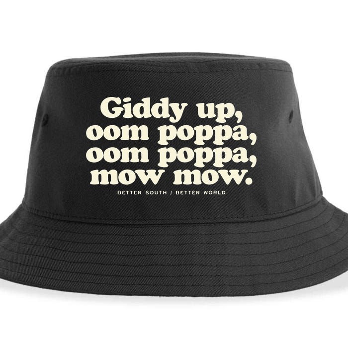 Giddy Up Oom Poppa Omm Poppa Mow Mow Better South Better Sustainable Bucket Hat