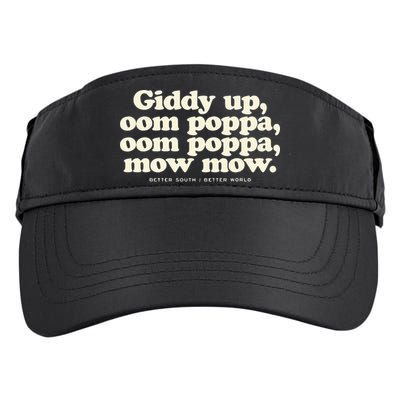 Giddy Up Oom Poppa Omm Poppa Mow Mow Better South Better Adult Drive Performance Visor