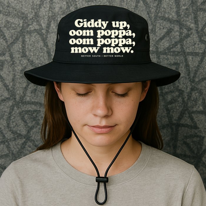 Giddy Up Oom Poppa Omm Poppa Mow Mow Better South Better Bucket Hat