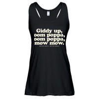 Giddy Up Oom Poppa Omm Poppa Mow Mow Better South Better Ladies Essential Flowy Tank