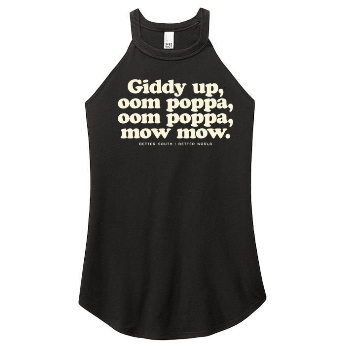 Giddy Up Oom Poppa Omm Poppa Mow Mow Better South Better Women's Perfect Tri Rocker Tank