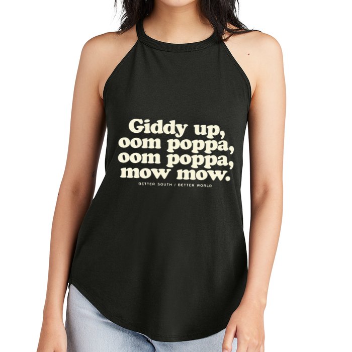 Giddy Up Oom Poppa Omm Poppa Mow Mow Better South Better Women's Perfect Tri Rocker Tank