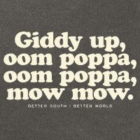 Giddy Up Oom Poppa Omm Poppa Mow Mow Better South Better Cotton Canvas Backpack
