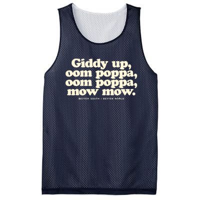 Giddy Up Oom Poppa Omm Poppa Mow Mow Better South Better Mesh Reversible Basketball Jersey Tank