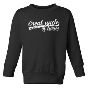 Great Uncle Of Twins 2024 Promoted To Great Uncle Of Twins Toddler Sweatshirt