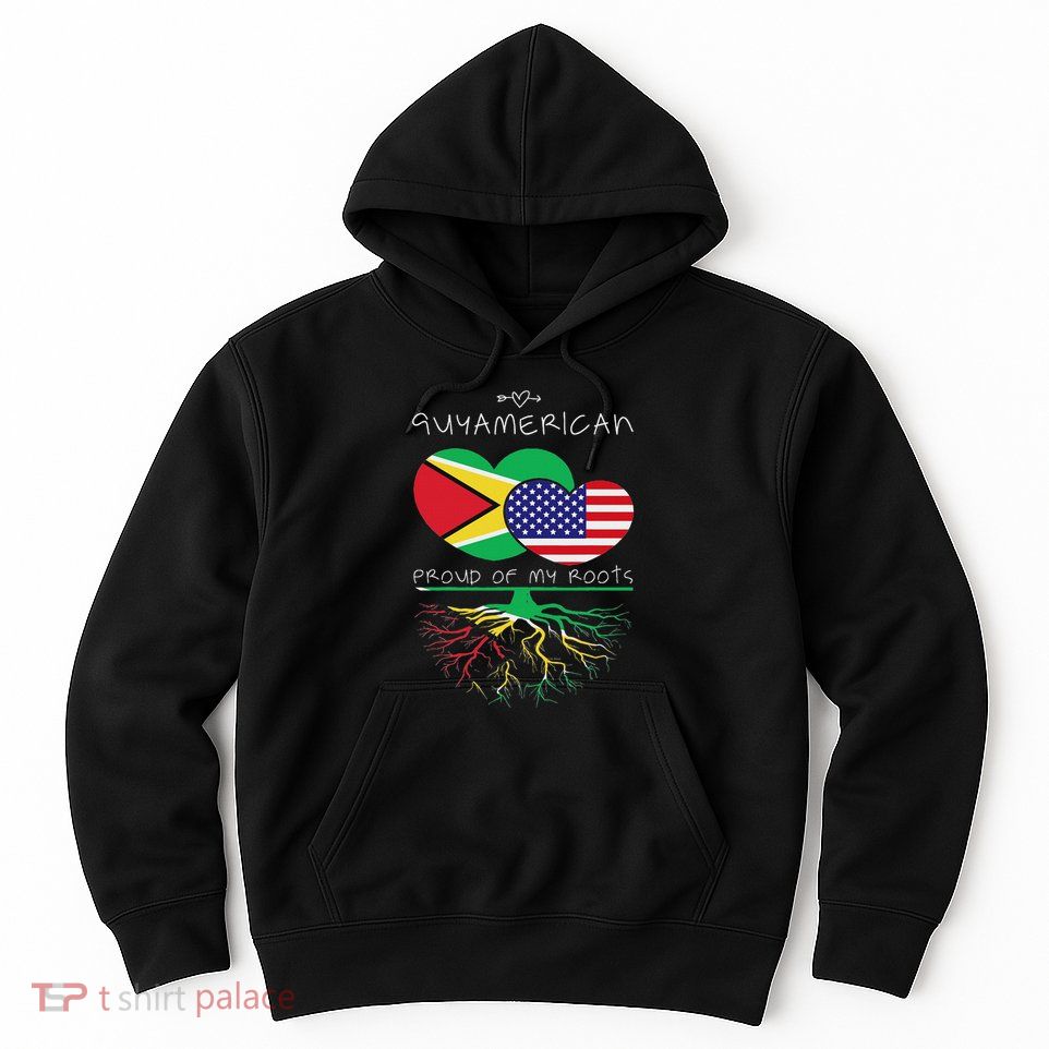 Guyana Usa Proud Of Both Countries Guyamerican Hoodie