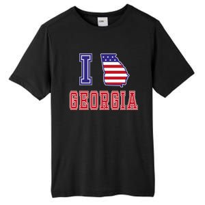 Georgia Usa Patriotic Usa Flag I Love Georgia Cool Gift Tall Fusion ChromaSoft Performance T-Shirt