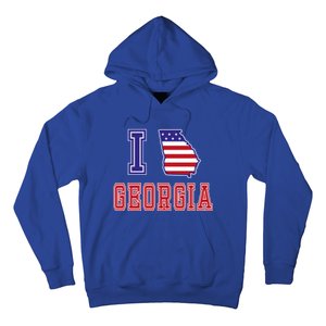 Georgia Usa Patriotic Usa Flag I Love Georgia Cool Gift Hoodie