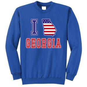 Georgia Usa Patriotic Usa Flag I Love Georgia Cool Gift Sweatshirt