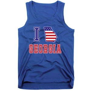 Georgia Usa Patriotic Usa Flag I Love Georgia Cool Gift Tank Top