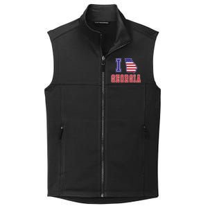 Georgia Usa Patriotic Usa Flag I Love Georgia Cool Gift Collective Smooth Fleece Vest