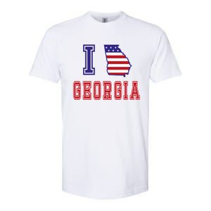 Georgia Usa Patriotic Usa Flag I Love Georgia Cool Gift Softstyle CVC T-Shirt