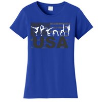 Gymnastics Usa Patriotism Funny Sports Us American Gift Funny Gift Women's T-Shirt