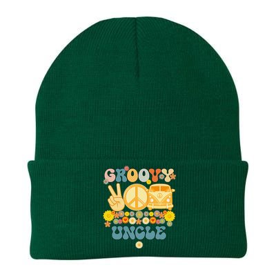 Groovy Uncle Retro Matching Family Baby Shower Father's Day Knit Cap Winter Beanie