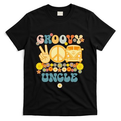 Groovy Uncle Retro Matching Family Baby Shower Father's Day T-Shirt