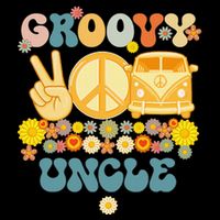 Groovy Uncle Retro Matching Family Baby Shower Father's Day Pom Pom 12in Knit Beanie