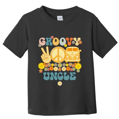 Groovy Uncle Retro Matching Family Baby Shower Father's Day Toddler T-Shirt