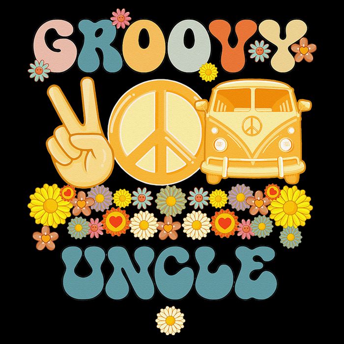 Groovy Uncle Retro Matching Family Baby Shower Father's Day Toddler T-Shirt