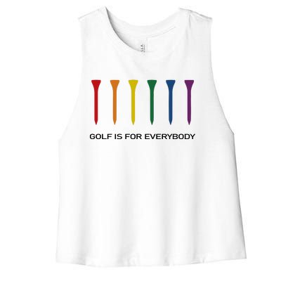 Ground Under Repair Golf Is For Everybody Women's Racerback Cropped Tank