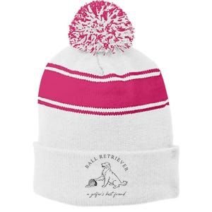 Ground Under Repair Ball Retriever Stripe Pom Pom Beanie