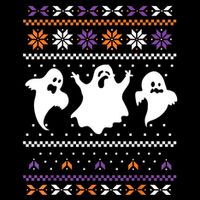 Ghost Ugly Sweater Halloween Christmas Sweater Impact Tech Backpack