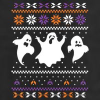 Ghost Ugly Sweater Halloween Christmas Sweater 11oz C Handle Ceramic Mug