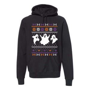 Ghost Ugly Sweater Halloween Christmas Sweater Premium Hoodie