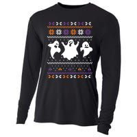 Ghost Ugly Sweater Halloween Christmas Sweater Cooling Performance Long Sleeve Crew