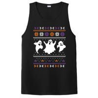 Ghost Ugly Sweater Halloween Christmas Sweater PosiCharge Competitor Tank