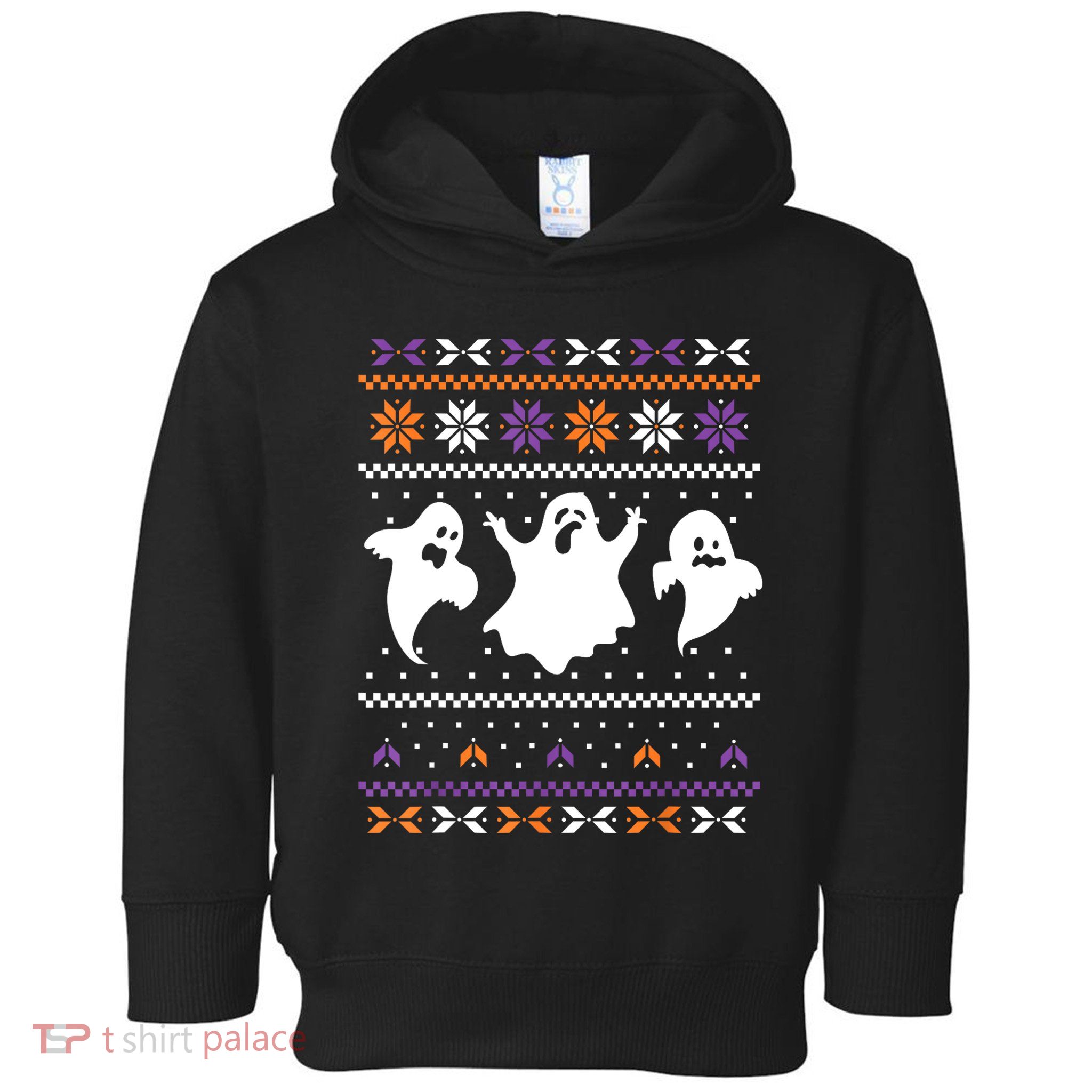 Ghost Ugly Sweater Halloween Christmas Sweater Toddler Hoodie