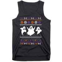 Ghost Ugly Sweater Halloween Christmas Sweater Tank Top