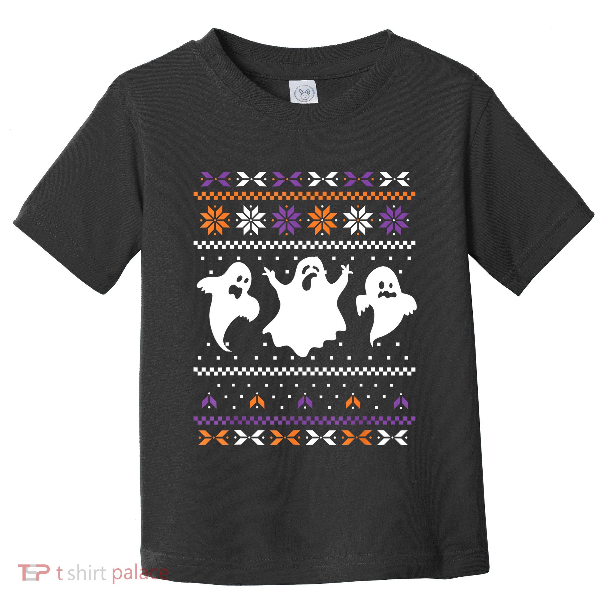 Ghost Ugly Sweater Halloween Christmas Sweater Toddler T-Shirt