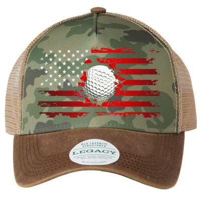Golf USA Support Team American Flag Golf Sports Legacy Tie Dye Trucker Hat