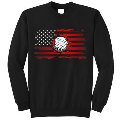 Golf USA Support Team American Flag Golf Sports Sweatshirt