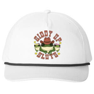 Giddy Up Sluts Western Cowgirl Ranch Rodeo Frog Snapback Five-Panel Rope Hat