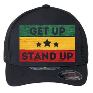 Get Up Stand Up Reggae Flexfit Unipanel Trucker Cap