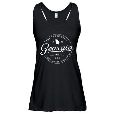 Georgia  Us State Travel Vacation Ga Usa Ladies Essential Flowy Tank