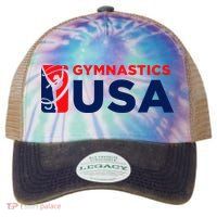 Gymnastics Usa Support The T.E.A.M. U.S.A Flag Legacy Tie Dye Trucker Hat