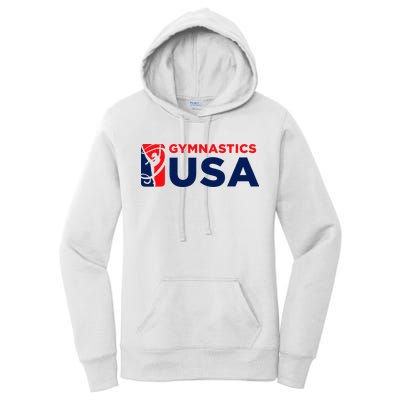Gymnastics Usa Support The T.E.A.M. U.S.A Flag Women's Pullover Hoodie