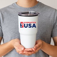 Gymnastics Usa Support The T.E.A.M. U.S.A Flag Tumbler