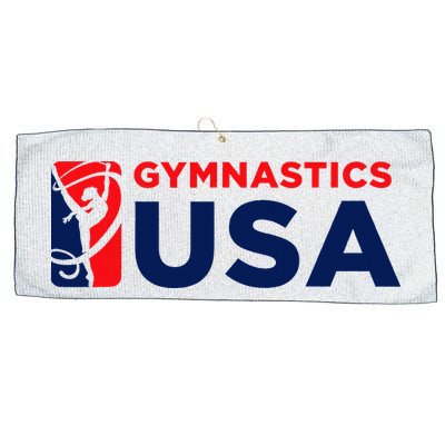 Gymnastics Usa Support The T.E.A.M. U.S.A Flag Large Microfiber Waffle Golf Towel