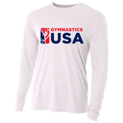 Gymnastics Usa Support The T.E.A.M. U.S.A Flag Cooling Performance Long Sleeve Crew