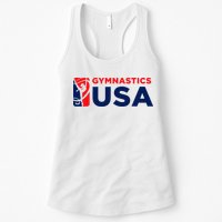 Gymnastics Usa Support The T.E.A.M. U.S.A Flag Womens Tank Top