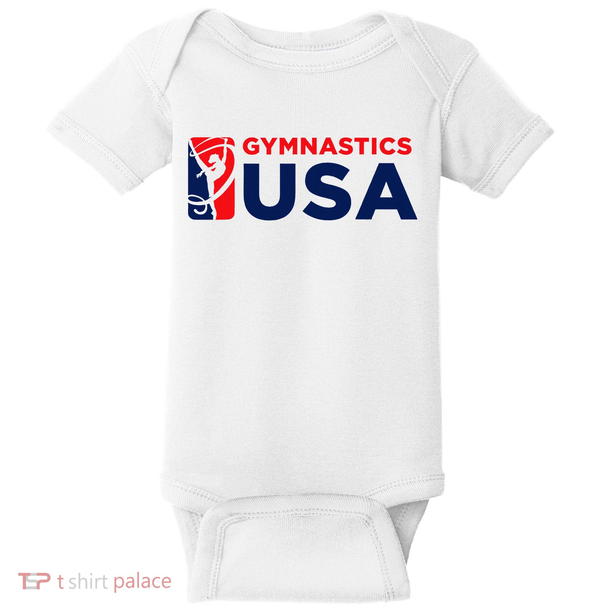 Gymnastics Usa Support The T.E.A.M. U.S.A Flag Baby Bodysuit