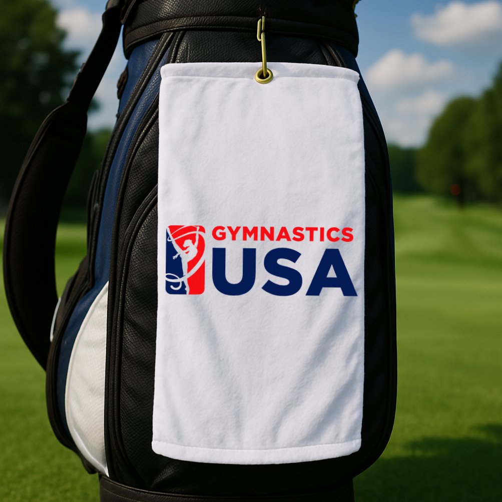 Gymnastics Usa Support The T.E.A.M. U.S.A Flag Golf Towel