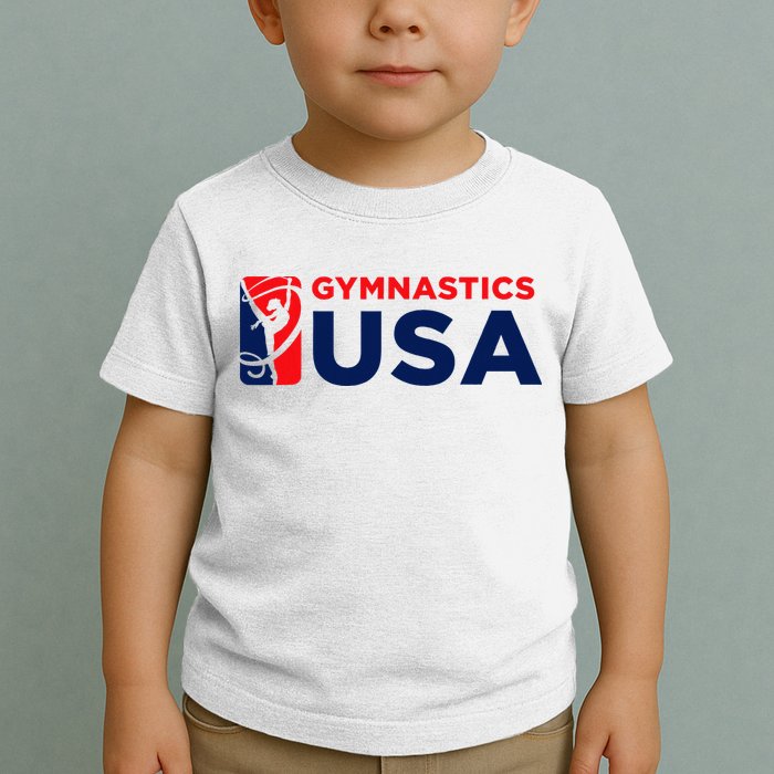Gymnastics Usa Support The T.E.A.M. U.S.A Flag Toddler T-Shirt